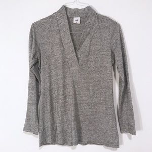 Cabi | Placket Heather Gray Long Sleeve Top S 3060